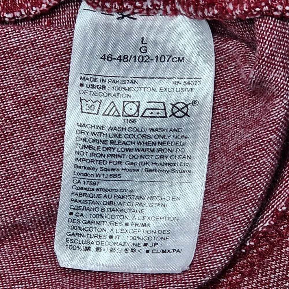 Banana Republic Men's Large Maroon Short Sleeve Polo Shirt Classic Elephant Logo